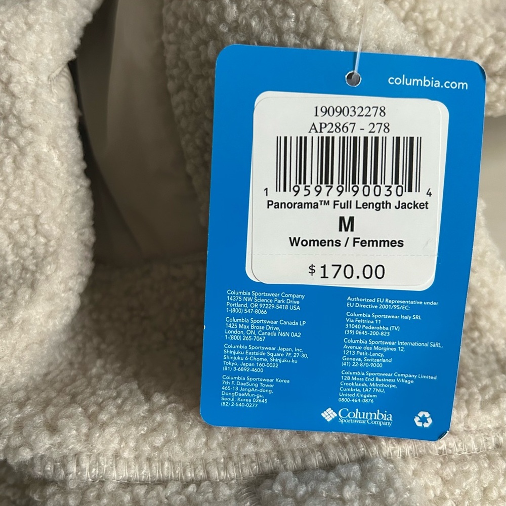 NWT Columbia Panorama Full Length jacket, off white, women’s size medium. - Picture 7 of 13